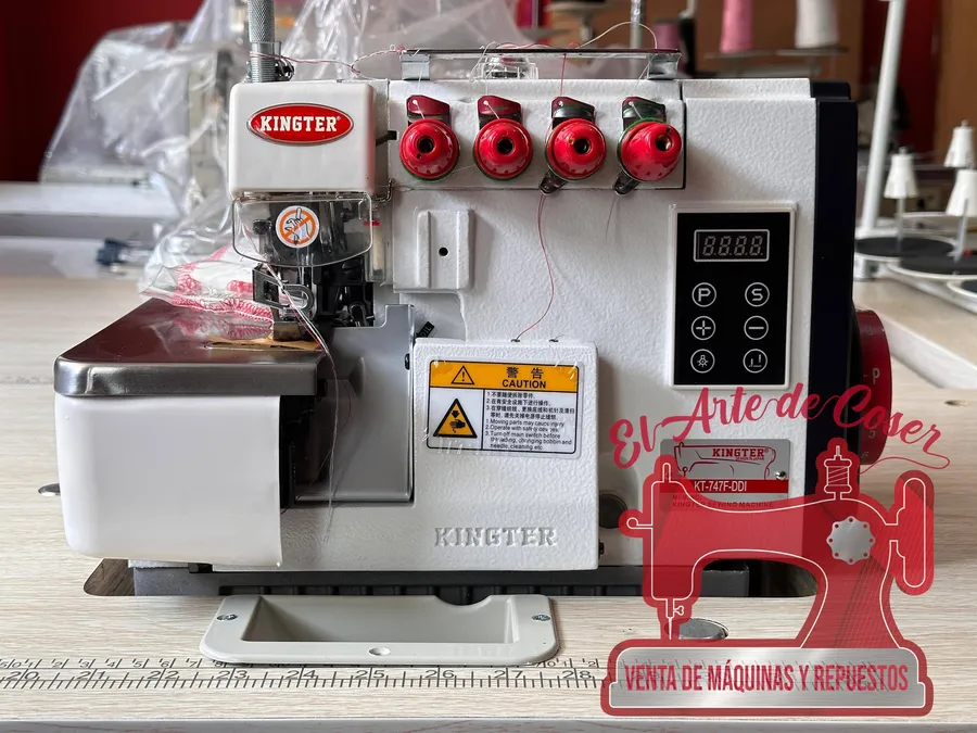 KINGTER KT-747 Máquina Fileteadora Overlock Industrial - 4 Hilos